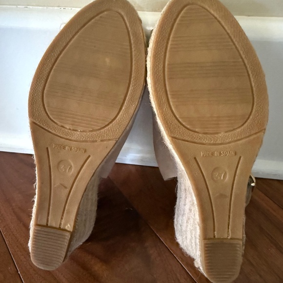 Kanna Tan Suede Slingback Wedge Sandals Espadrilles Size EU 37, US 7 - Picture 6 of 9